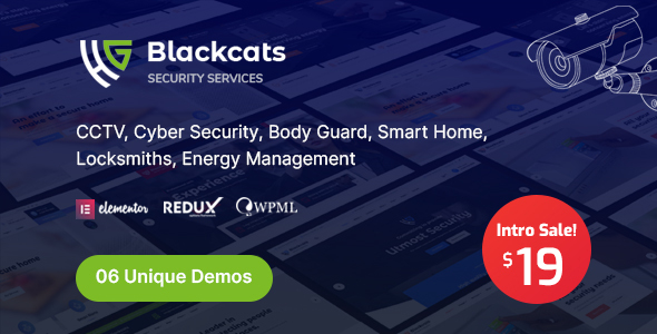 Download Blackcats – CCTV & Security WordPress Theme Nulled 