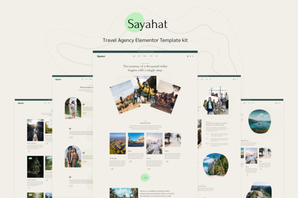 [Download] Sayahat – Travel Agency Elementor Template kit 