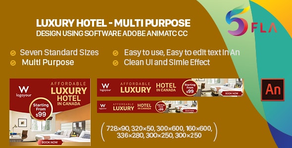 [Download] Hotel Web Banners Ad HTML5 – Animate CC 