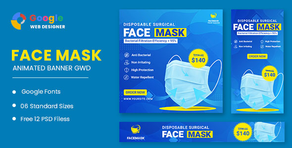 [Download] Face Mask Animated Banner Google Web Designer 