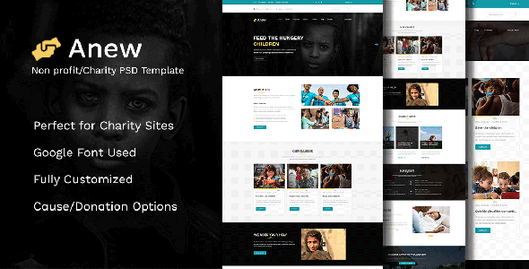 Download Anew – Nonprofit, Charity PSD Template Nulled 