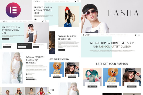 [Download] Fasha – Woman Fashion & Shop eCommerce Elementor Template Kit 