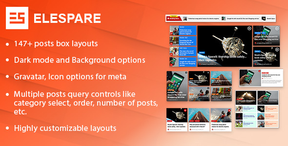 Download Elespare Pro – Advanced News Magazine Blog Add-ons for Elementor Nulled 