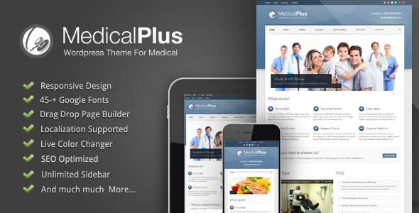 Download Medical Plus – Doctor / Health WordPress Theme Nulled 