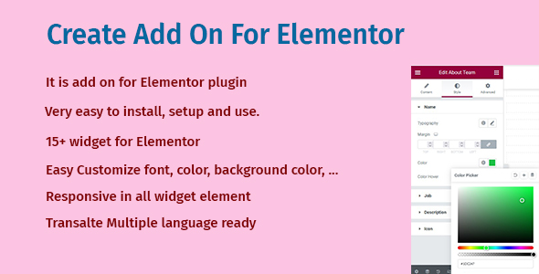Download Create Add On For Elementor Nulled 