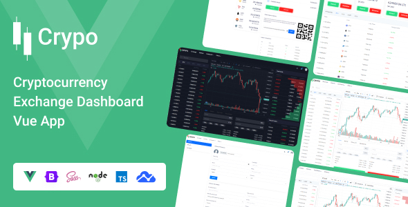 [Download] Crypo – Cryptocurrency Exchange Dashboard Vue App 