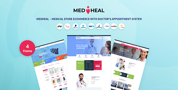 Download Medheal  – Medical store eCommerce with doctor appointment system Nulled 