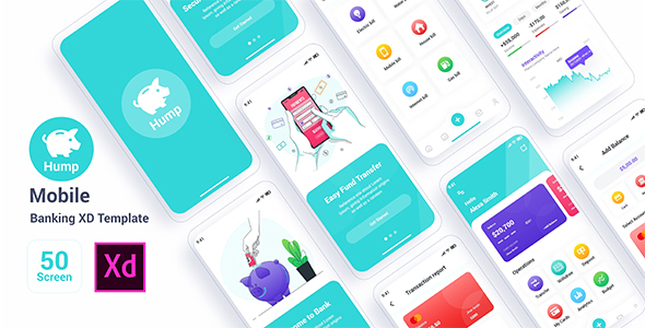 [Download] Hump – Mobile Banking Adobe XD Template 