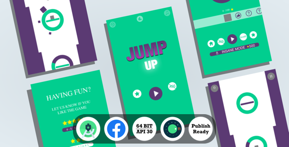 Download Jump Up : (Android Studio+Facebook Ads+Reward Video+Inapp+Leaderboard+ready to publish) Nulled 