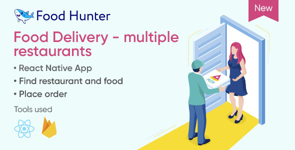 [Download] Food Delivery Mobile App React Native – Multi Restaurants – Food Hunter 