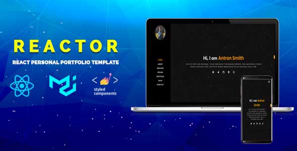 Download Reactor – React Personal Portfolio Template + React Hooks Nulled 
