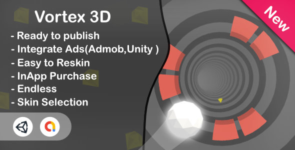 Download Vortex 3D (Unity Game+Admob+iOS+Android) Nulled 