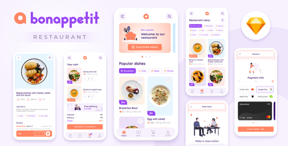 [Download] Bon Appetit – Restaurant App Template 