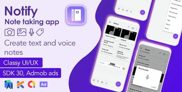 [Download] Notify – Android Note-taking App + Admob Ads 