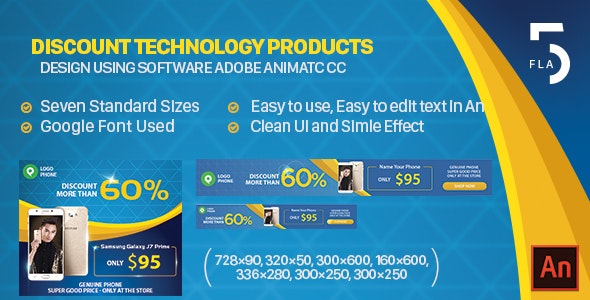 [Download] Discount Technology Products HTML5 Banner Ads – Animate CC 