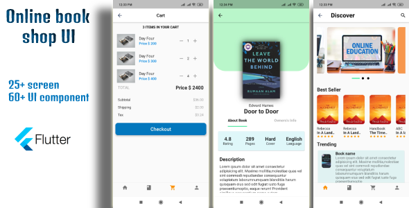 [Download] Online book shop flutter UI 