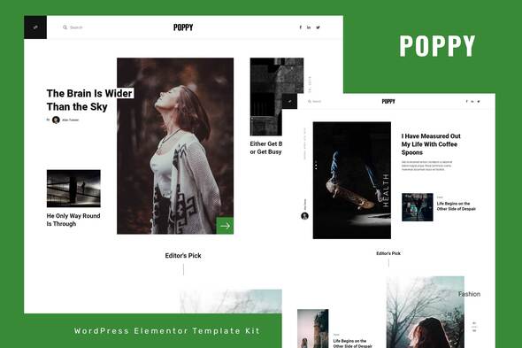 [Download] Poppy – Blog & Magazine Elementor Template Kit 