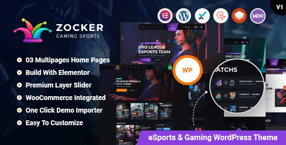 [Download] Zocker – eSports and Gaming WordPress Theme 