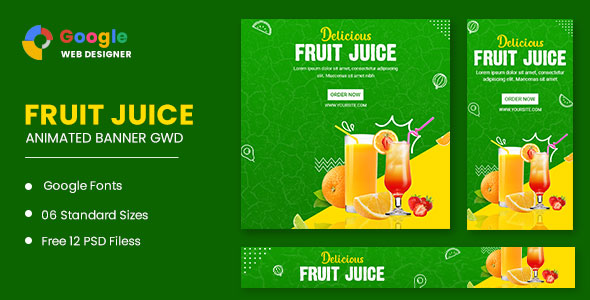[Download] Fruit Juice Animated Banner Google Web Designer 