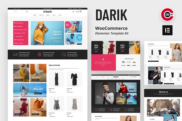[Download] Darik – Fashion WooCommerce Elementor Template Kit 