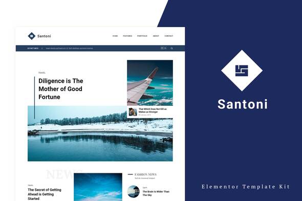 [Download] Santoni – Blog & Magazine Elementor Template Kit 