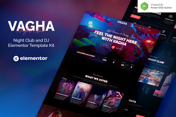 [Download] Vagha – Night Club & DJ Elementor Template Kit 