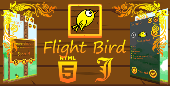 [Download] FlightBird – HTML5 Game 