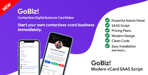 [Download] GoBiz – Digital Business Card in Laravel (SaaS Product ) 