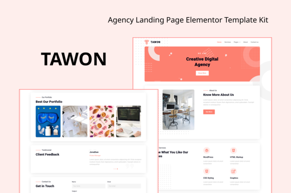 [Download] Tawon – Agency Landing Page Elementor Template Kit 