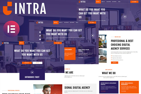 [Download] Intra – Modern Digital Agency Elementor Template Kit 