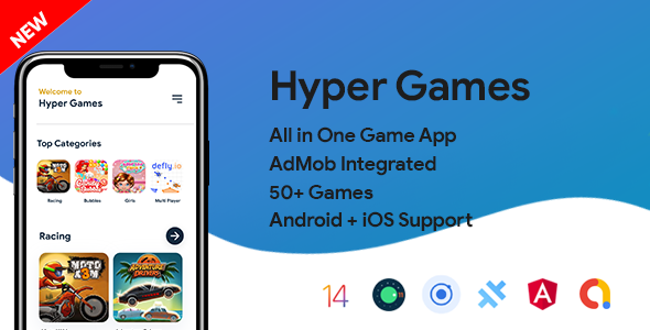 [Download] Hyper Games – All in One Game App | AdMob | Unlimited Games | Android + iOS 