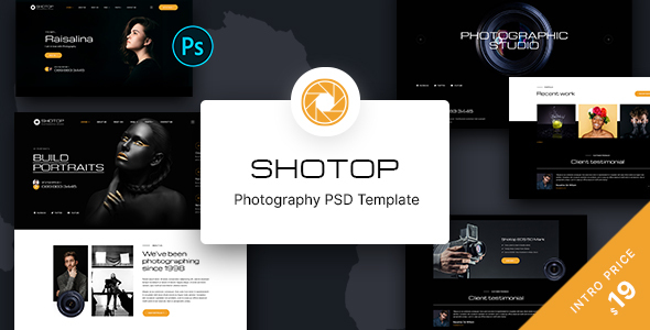 [Download] SHOTOP – Photography PSD Template 