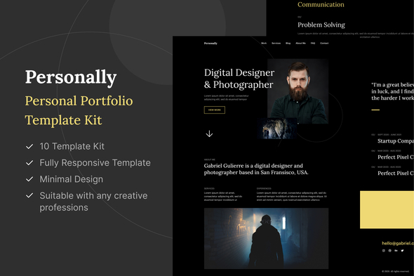 [Download] Personally – Personal Portfolio Elementor Template Kit 
