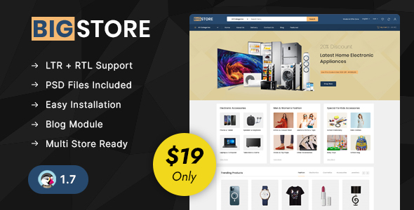 [Download] BigStore – Online Mega Store Prestashop 1.7 Responsive Theme 