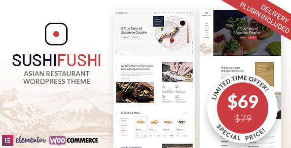 [Download] SushiFushi – Japanese & Asian Restaurant WordPress Theme 