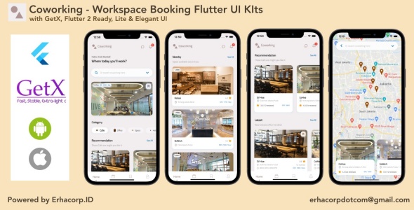 [Download] Coworking – Workspace Booking Flutter UI Kits with GetX 