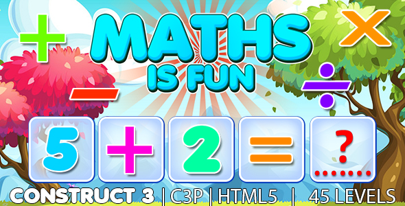 [Download] Maths is Fun Kids Learning Game (Construct 3 | C3P | HTML5) Educational Mathematical Game 