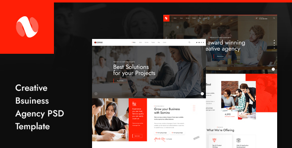 [Download] Sominx – Creative Business Agency PSD Template 