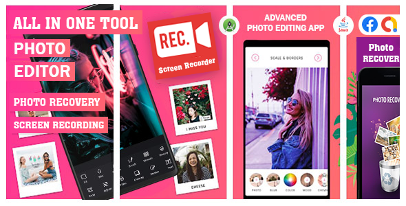 [Download] All in one tool Photo Editing, Screen Recording and Photo Recovering App Source code 