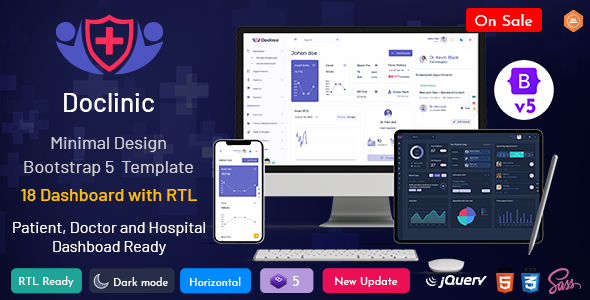 [Download] Doclinic – Medical Responsive Bootstrap Admin Dashboard 