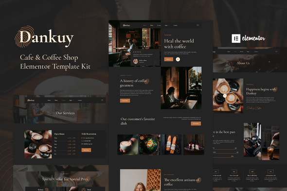 [Download] Dankuy – Cafe & Coffee Shop Elementor Template Kit 