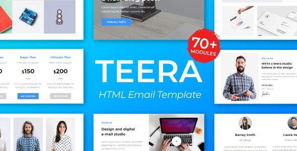 [Download] Teera Responsive Email Template – for Agency 50+ Modules – StampReady Builder + Mailster & Mailchimp 