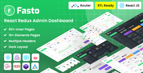 [Download] Fasto – React Redux Saas Admin Dashboard Template 