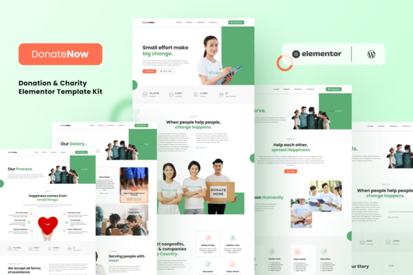 [Download] Donatenow – Donation & Charity Elementor Template Kit 