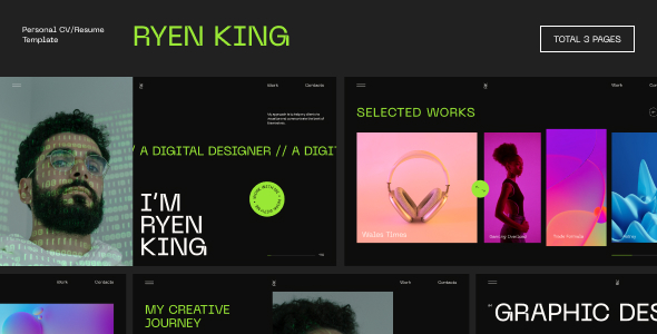 [Download] Ryen King – Personal CV/Resume HTML Template 