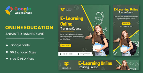[Download] Education Learning Animated Banner Google Web Designer 