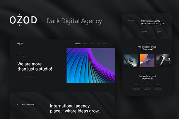 [Download] Ozod – Dark Digital Agency Elementor Template Kit 