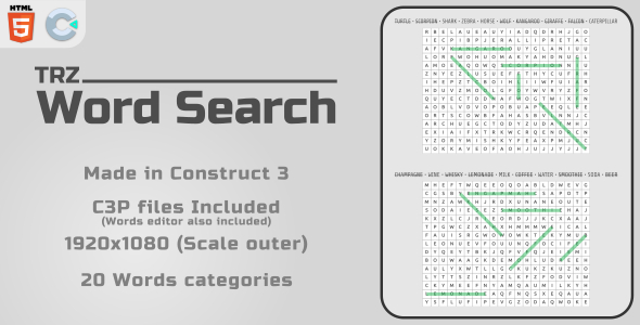 [Download] TRZ Word Search – HTML5 Casual Game 