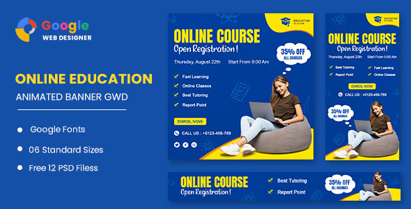 [Download] Education Online HTML5 Banner Ads GWD 