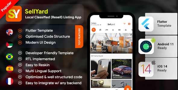 [Download] Classifieds Re-seller Android App + Buying Selling iOS App Template| HTML + Css FLUTTER 2 | Sellyard 